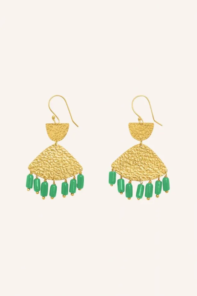 ByBar Sieraden Vrouwelijk Ravi Earring Green