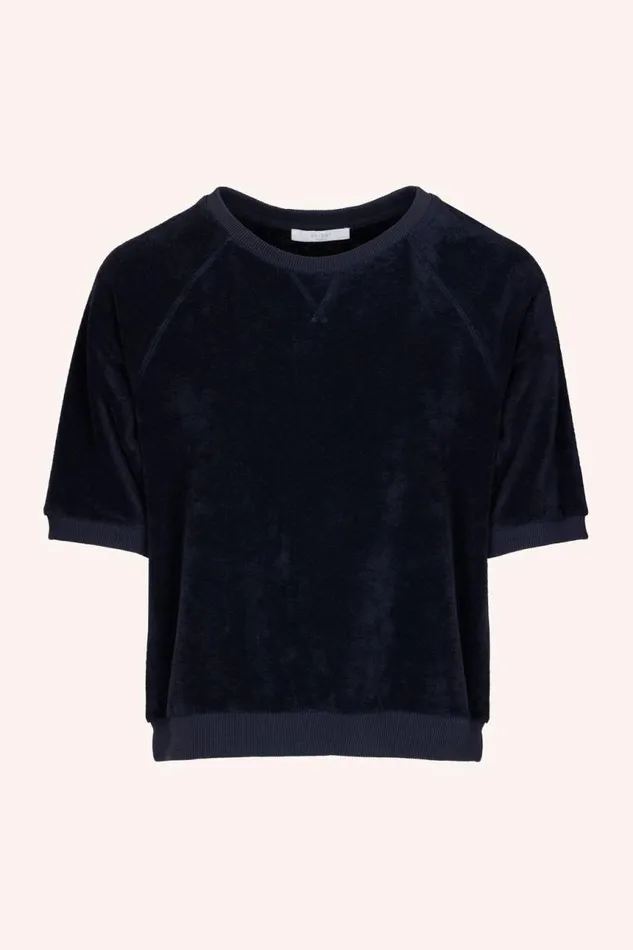 ByBar Tops and Shirts Vrouwelijk Neva Slub Top Midnight ByBar Tops and Shirts Vrouwelijk Neva Slub Top Midnight