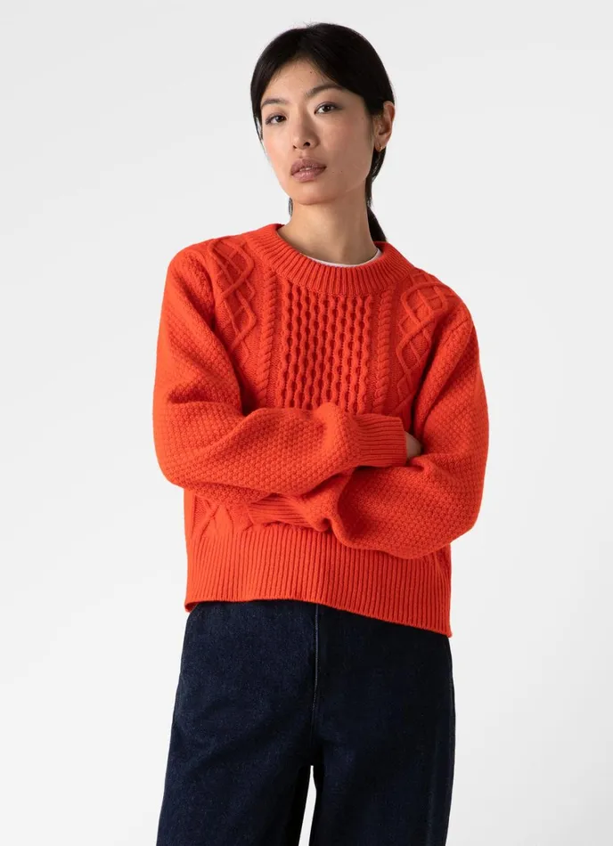 Cable Knit Jumper Magma Women SUNSPEL Knitwear