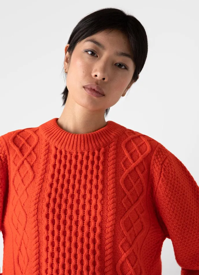 Cable Knit Jumper Magma Women SUNSPEL Knitwear