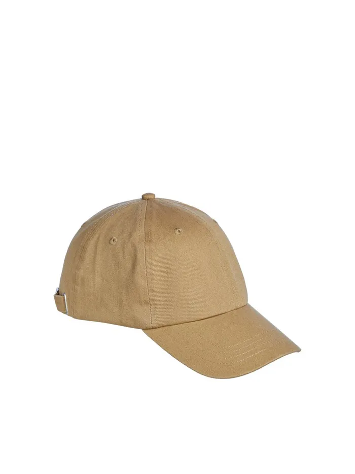 Caps JACK and JONES Mens EMBROIDERED LOGO BASEBALL CAP Brown Prairie Sand Cheap On Sale