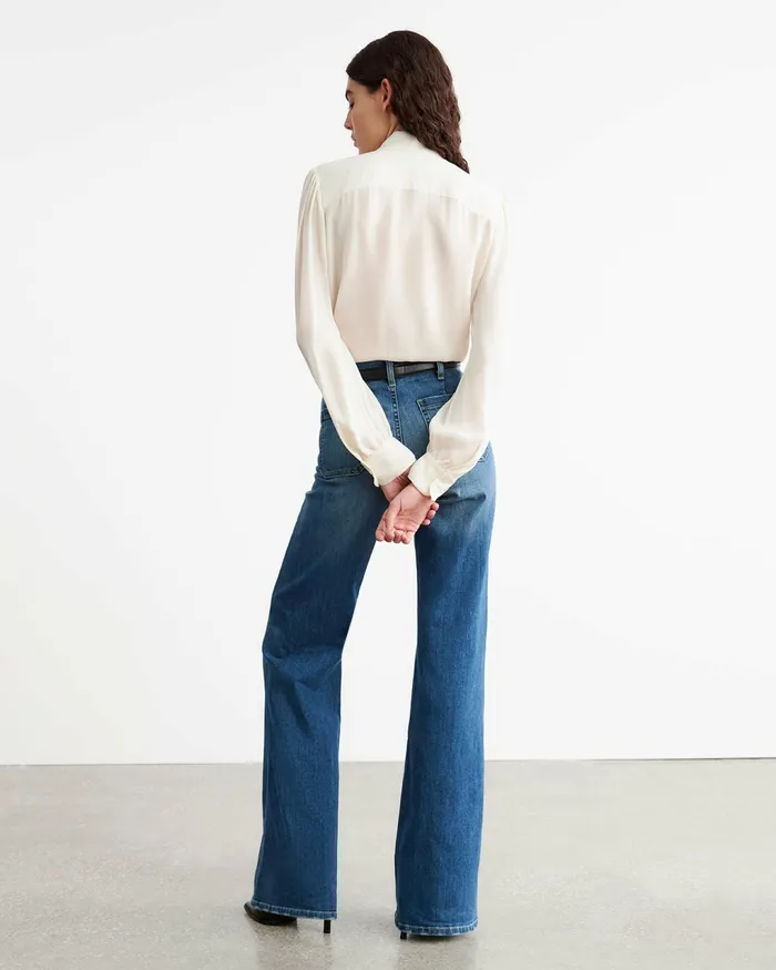 CARINA SILK BLOUSE Ivory Women Nili Lotan Tops