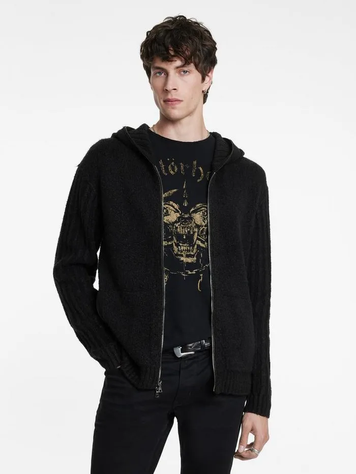 CATHERINE HOODIE Black Men John Varvatos Sweaters