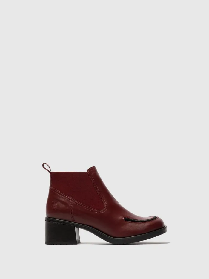 Chelsea Ankle Boots KATH016FLY WINEBLACK Women Fly London Ankle Boots