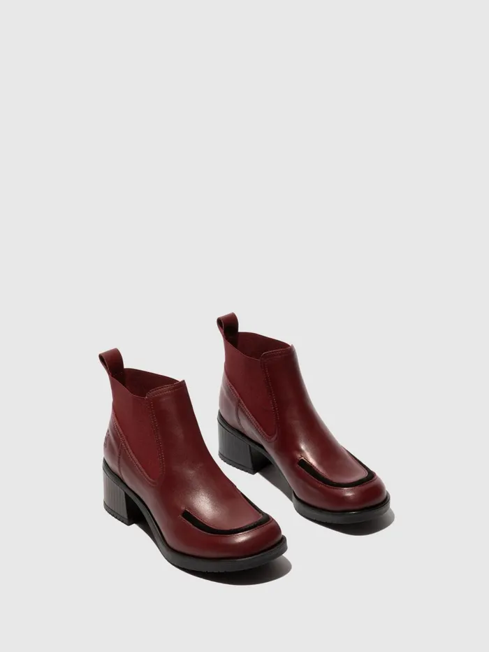 Chelsea Ankle Boots KATH016FLY WINEBLACK Women Fly London Ankle Boots