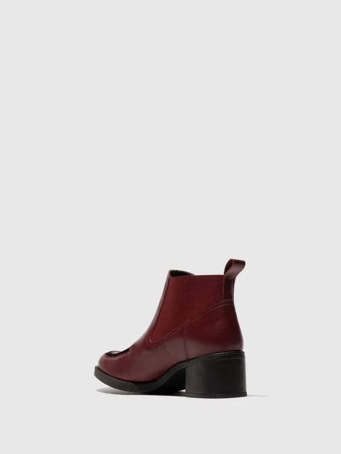 Chelsea Ankle Boots KATH016FLY WINEBLACK Women Fly London Ankle Boots