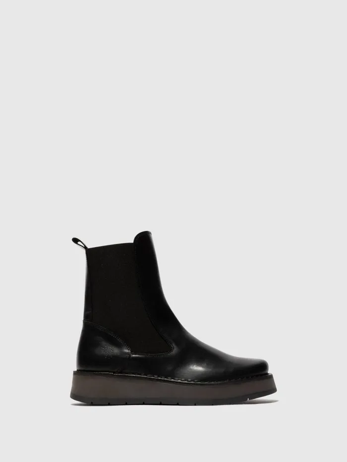Chelsea Ankle Boots RUBA100FLY BLACK Women Fly London Ankle Boots
