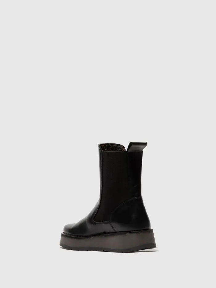 Chelsea Ankle Boots RUBA100FLY BLACK Women Fly London Ankle Boots