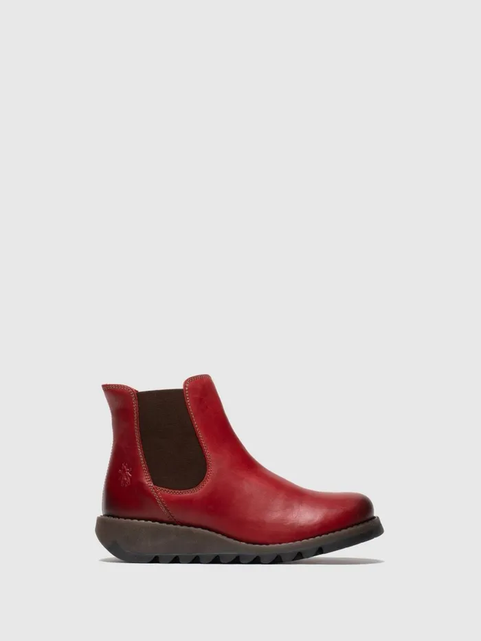 Chelsea Ankle Boots SALV RED Women Fly London Ankle Boots