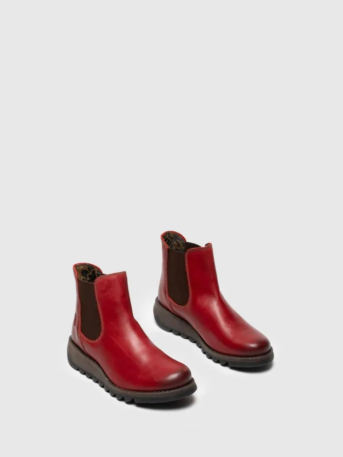 Chelsea Ankle Boots SALV RED Women Fly London Ankle Boots