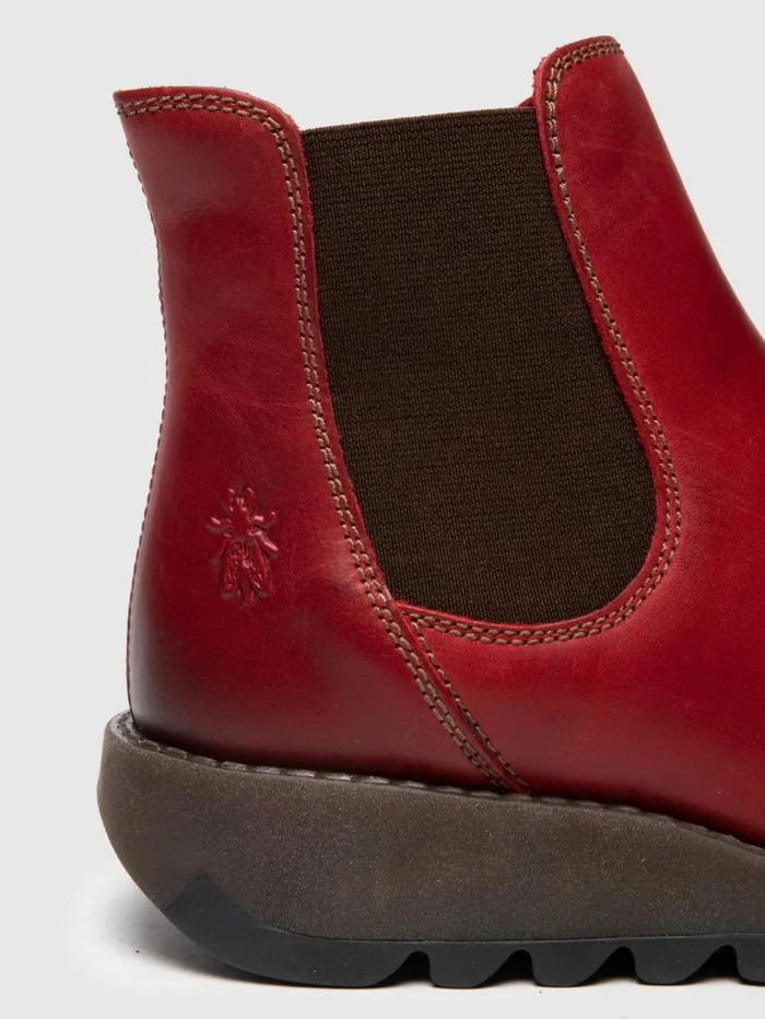 Chelsea Ankle Boots SALV RED Women Fly London Ankle Boots