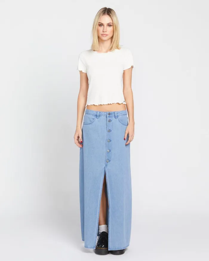 Chill Trap Skirt 8211 China Blue Womens Volcom Bottoms