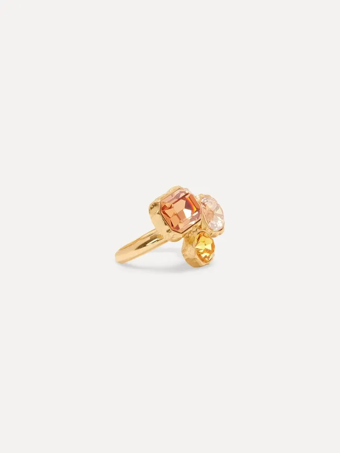 Classic Crystal Ring Light Topaz Women Oscar De La Renta Rings