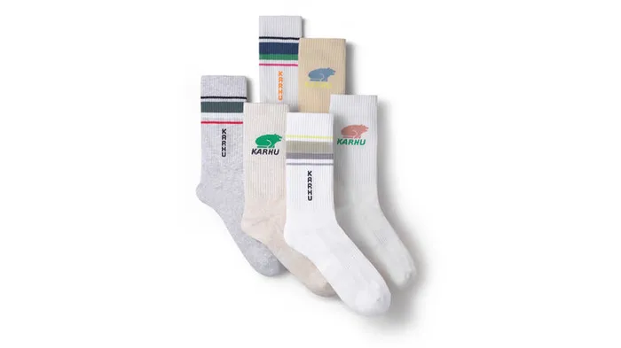 Classic Logo Sock Lily White Island Green Men Karhu Socks