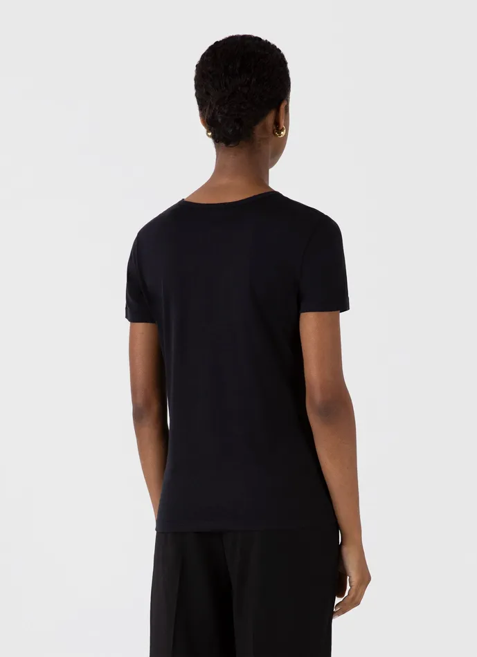 Classic Tshirt Black Tshirts and Tops ussunspel Women Classic Tshirt Black Tshirts and Tops ussunspel Women