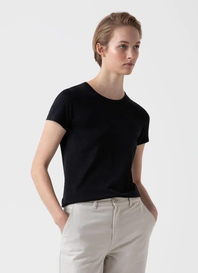 Classic Tshirt Black Women SUNSPEL Tshirts and Tops