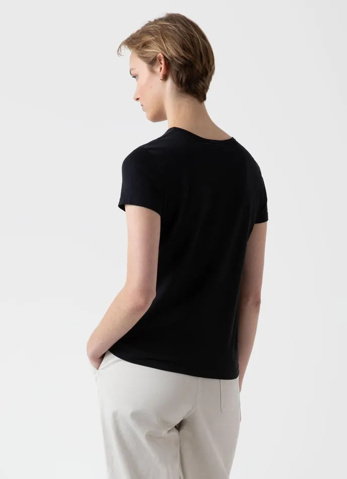 Classic Tshirt Black Women SUNSPEL Tshirts and Tops