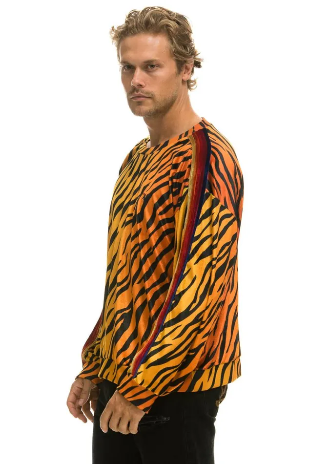 Classic Velvet Relaxed Sweatshirt 8211 Tiger WomenMen Aviator Nation Sweatshirts