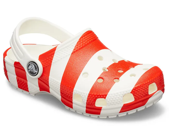 Clogs GirlsBoys Crocs Kids Classic American Flag Clog White Multi