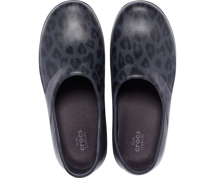 Clogs Women Neria Pro II Graphic Clog Black Leopard Crocs