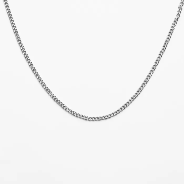 Closure London 3MM Chain Necklace Silver Men Jewellery