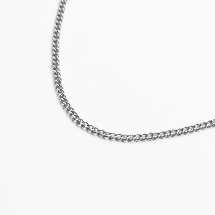 Closure London 3MM Chain Necklace Silver Men Jewellery
