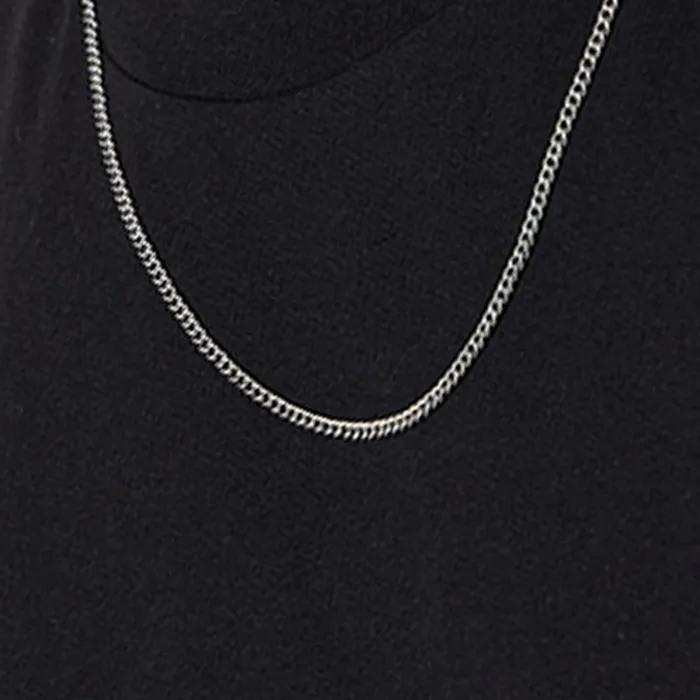 Closure London 3MM Chain Necklace Silver Men Jewellery