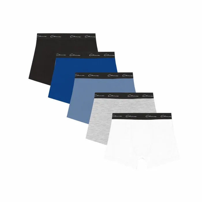 Closure London 5Pack Classic Signature Boxers Blue Multi Men Underwear