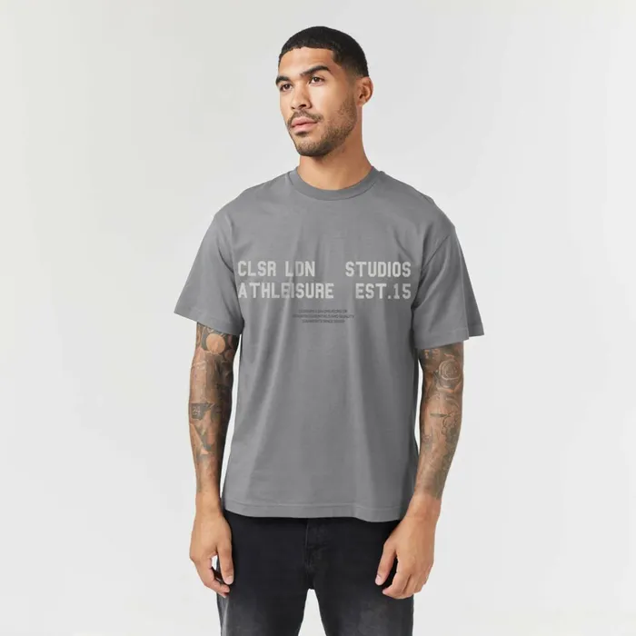 Closure London CLSR Dept TShirt Mid Grey Men TShirts