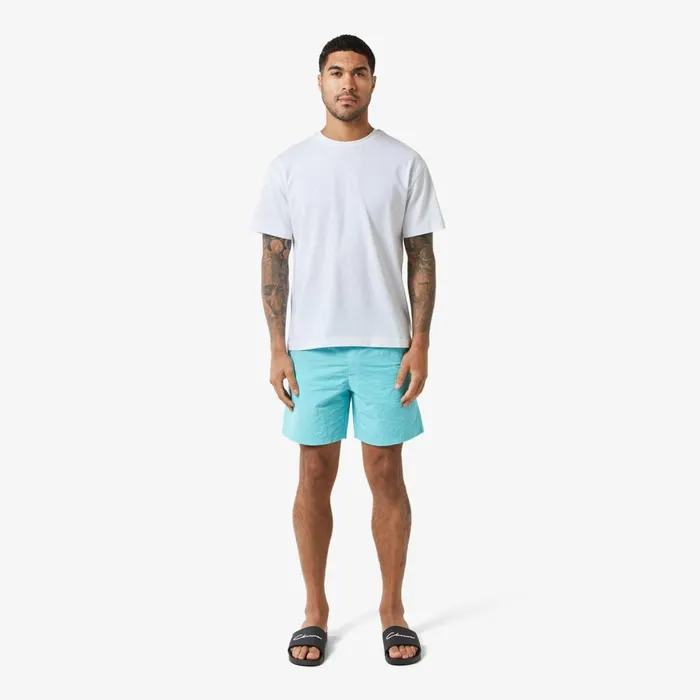 Closure London Crinkle Swimshort Aqua Men Shorts