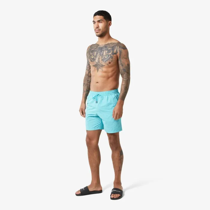Closure London Crinkle Swimshort Aqua Men Shorts