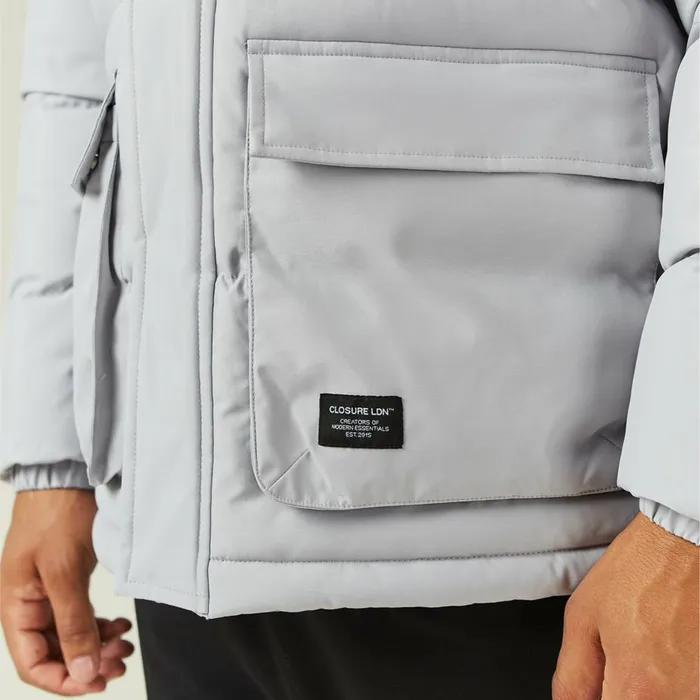 Closure London Expedition Parka Jacket Ice Grey Men Coats and Jackets
