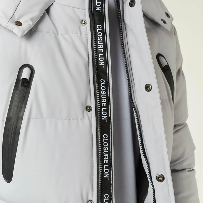 Closure London Expedition Parka Jacket Ice Grey Men Coats and Jackets