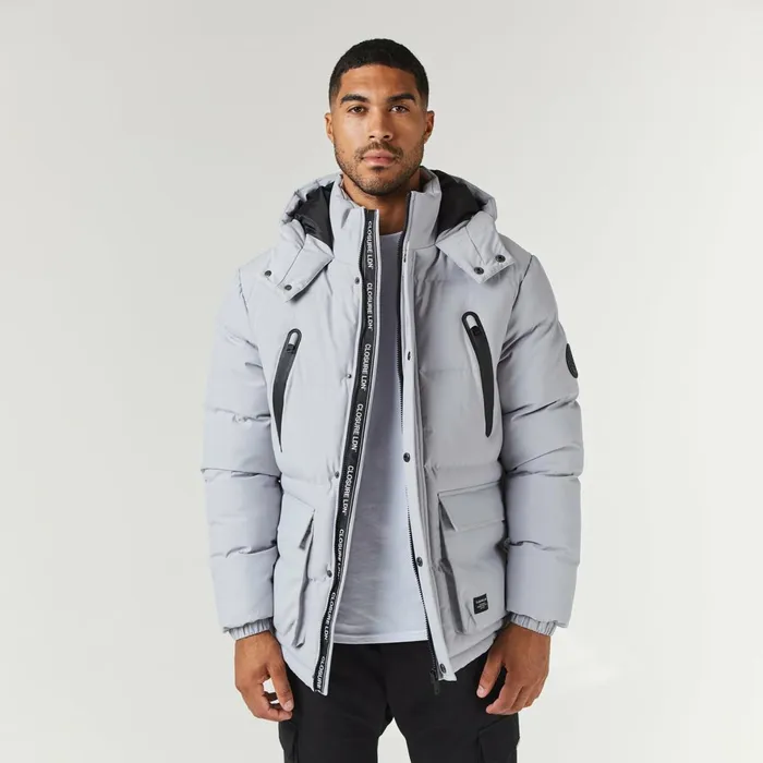Closure London Expedition Parka Jacket Ice Grey Men Coats and Jackets
