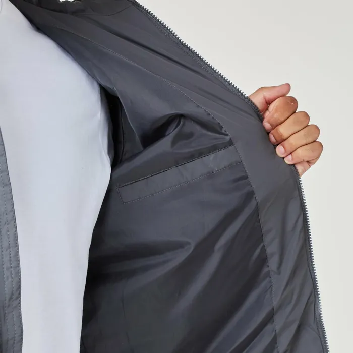 Closure London Hooded Hybrid Jacket Charcoal Men Coats and Jackets