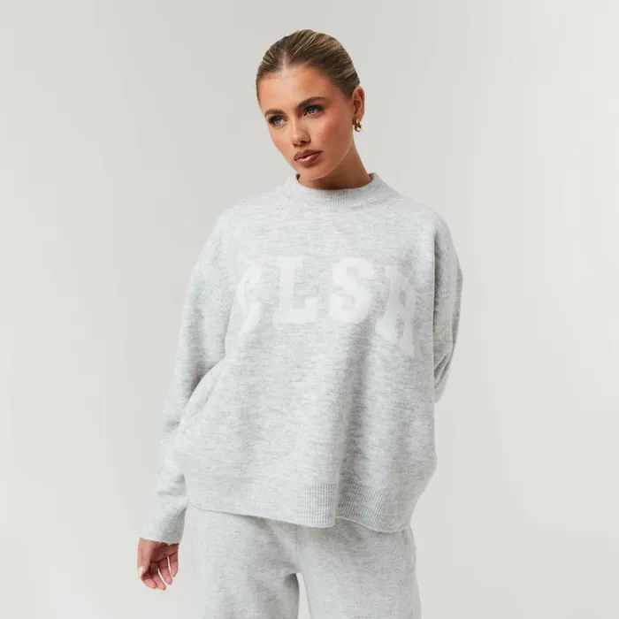 Closure London Knit Crewneck Light Grey Marl Women Knitwear