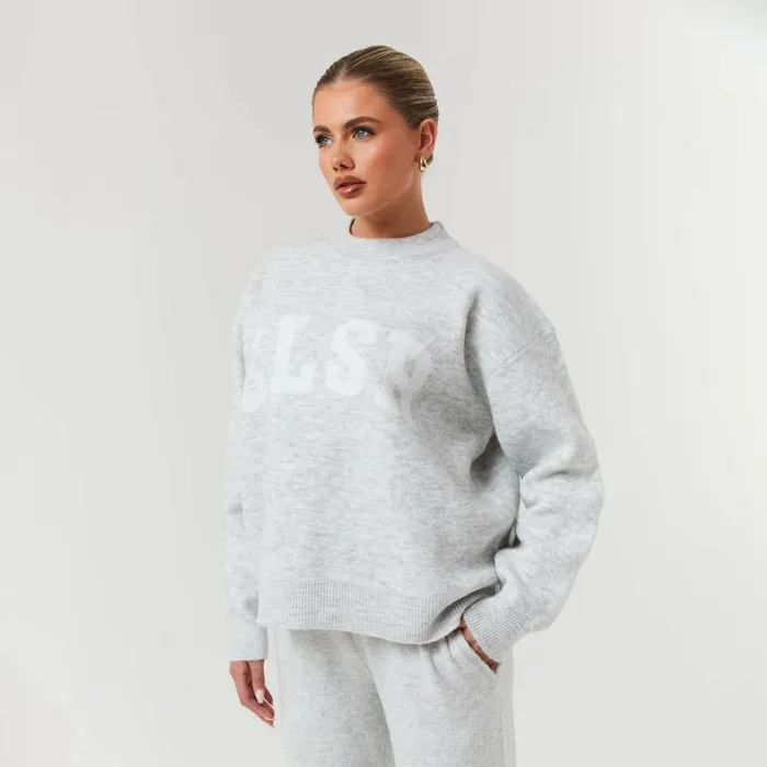 Closure London Knit Crewneck Light Grey Marl Women Knitwear