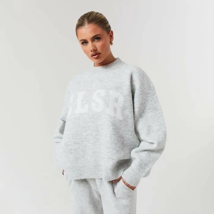 Closure London Knit Crewneck Light Grey Marl Women Knitwear