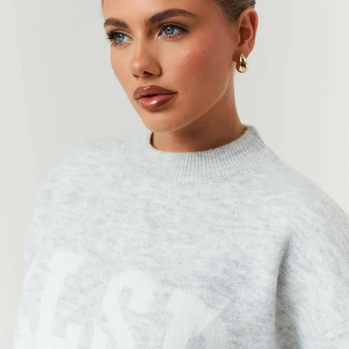 Closure London Knit Crewneck Light Grey Marl Women Knitwear