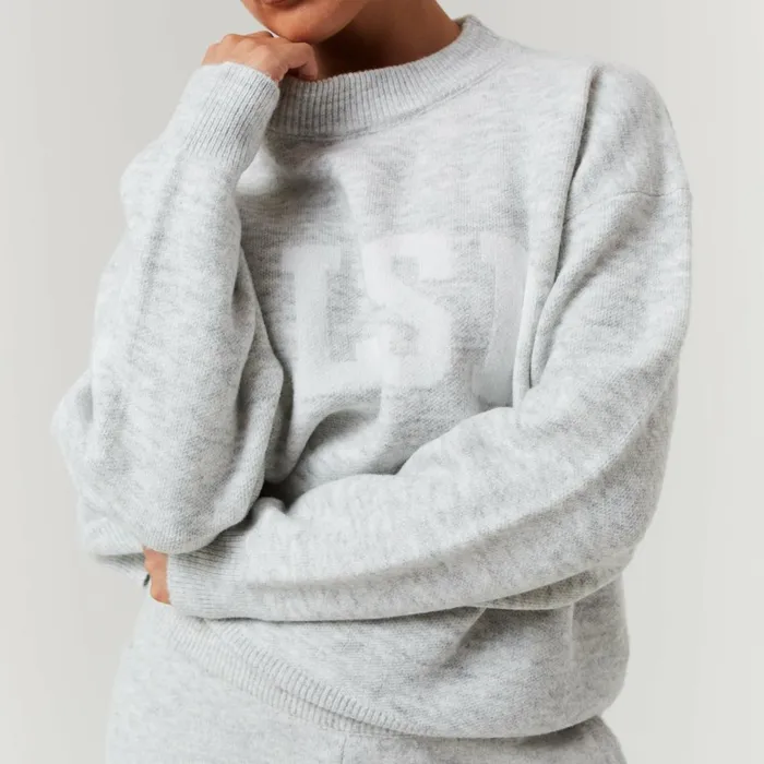 Closure London Knit Crewneck Light Grey Marl Women Knitwear
