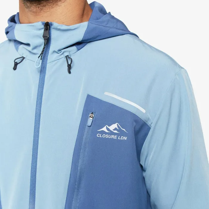 Closure London Reflect Detail Colourblock Jacket Light Blue Men Coats and Jackets