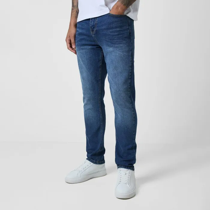 Closure London Regular Fit Denim Jean Mid Blue Wash Men Knitwear