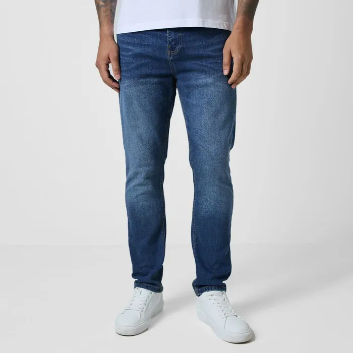 Closure London Regular Fit Denim Jean Mid Blue Wash Men Knitwear
