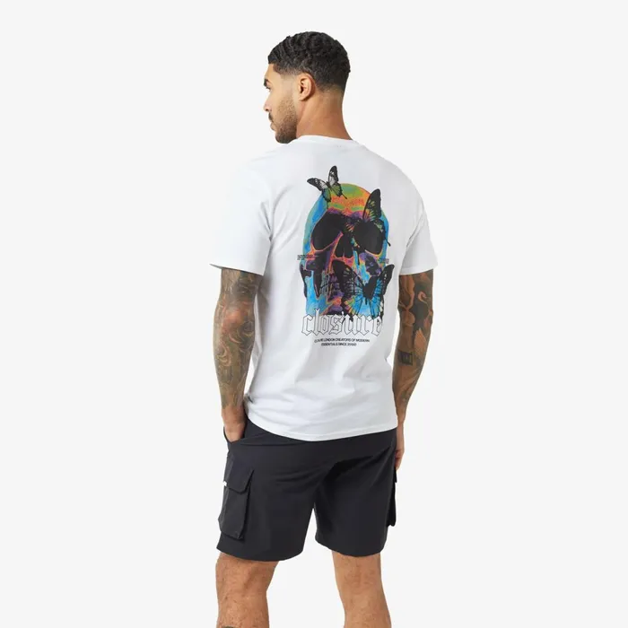 Closure London Skull Butterfly TShirt White Men TShirts