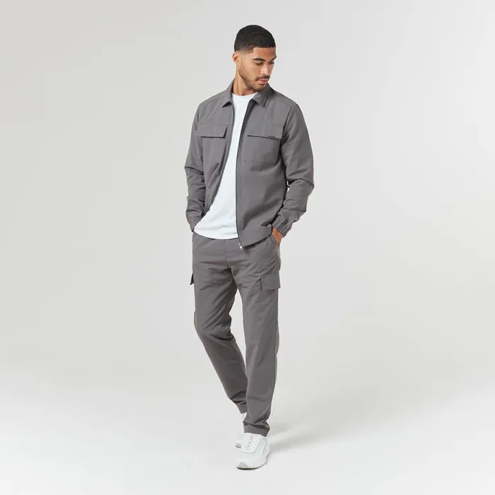 Closure London Smart Utility Open Hem Trouser Charcoal Men Pants