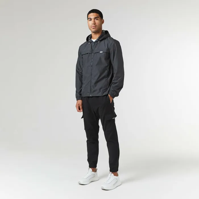 Closure London Smart Windbreaker Charcoal Men Coats and Jackets