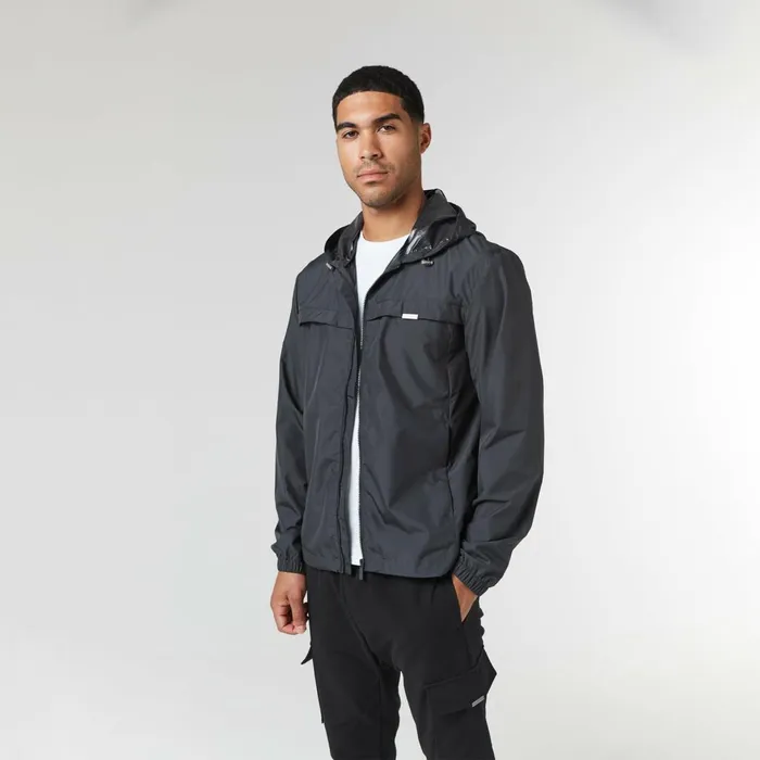 Closure London Smart Windbreaker Charcoal Men Coats and Jackets