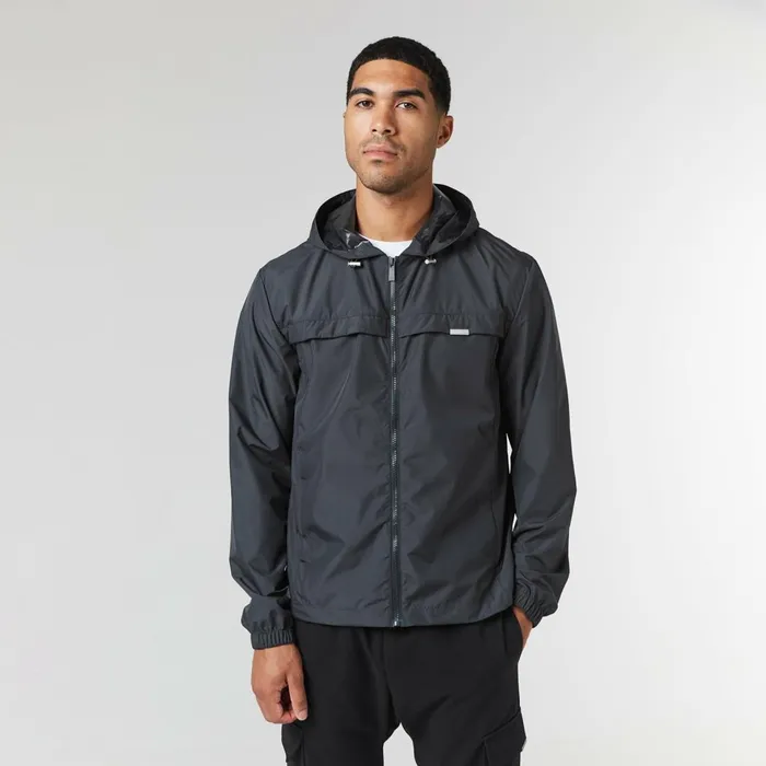 Closure London Smart Windbreaker Charcoal Men Coats and Jackets