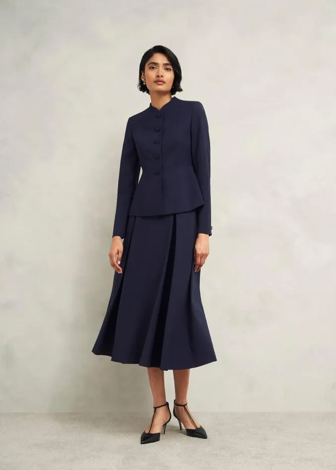 Coats and Jackets Women HOBBS Berkeley Jacket With Wool Navy