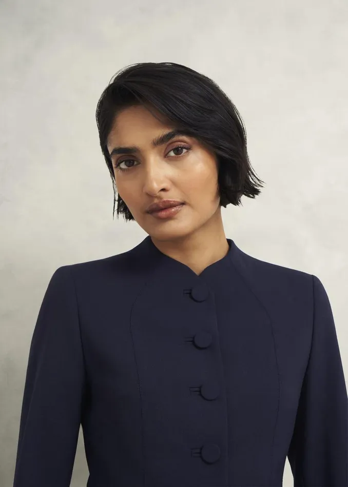 Coats and Jackets Women HOBBS Berkeley Jacket With Wool Navy